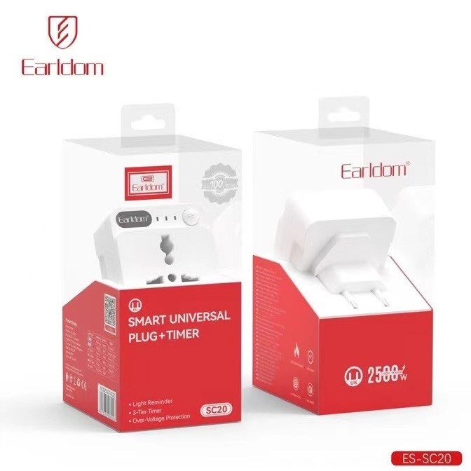تبدیل برق 3 به 2 تایمردار ارلدام ES-SC20 Earldom ES-SC20 Power Plug Protector