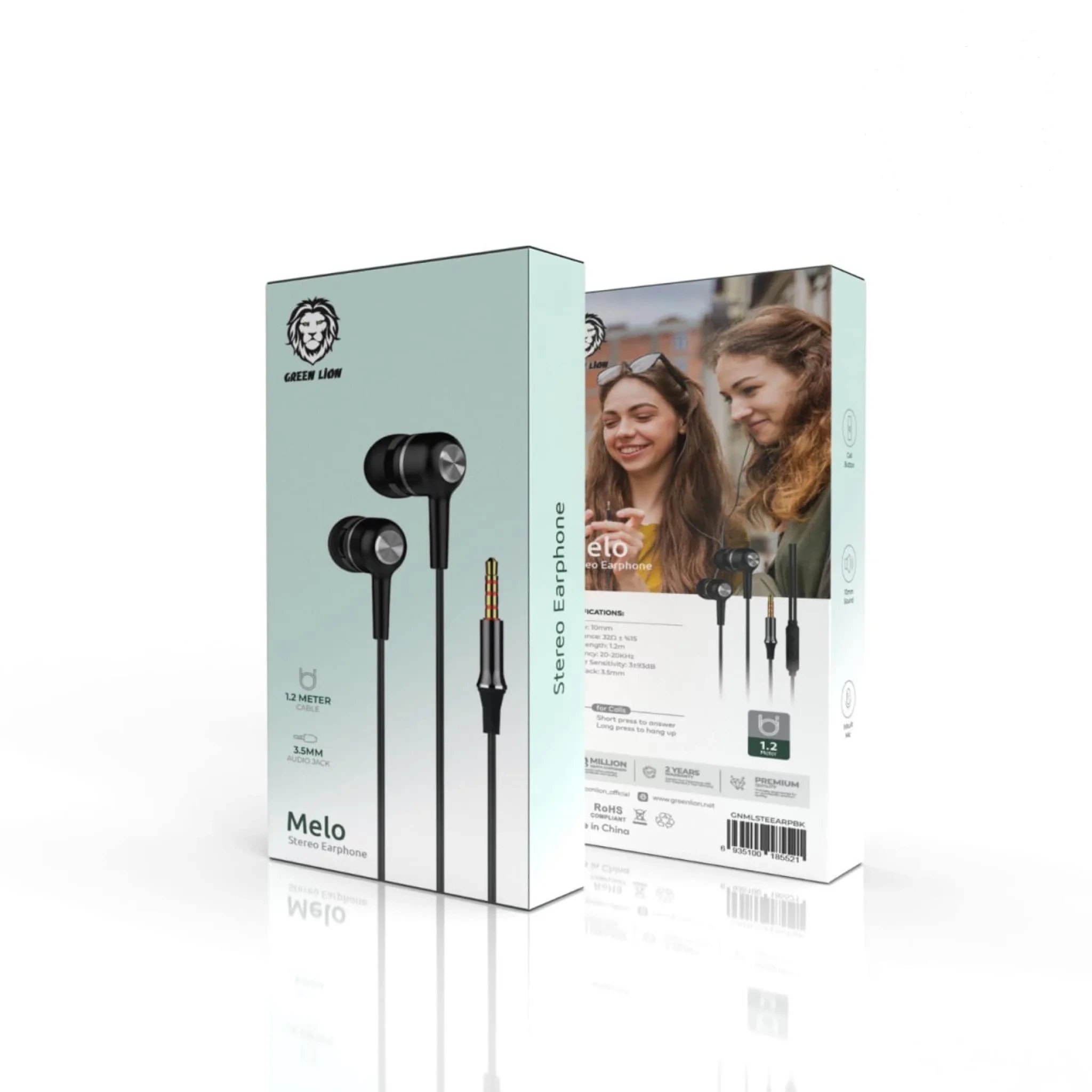 هندزفری استریو ملو گرین Green Melo Stereo Earphone